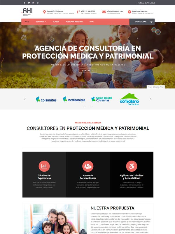 Ahi Agencia - Pagina Web