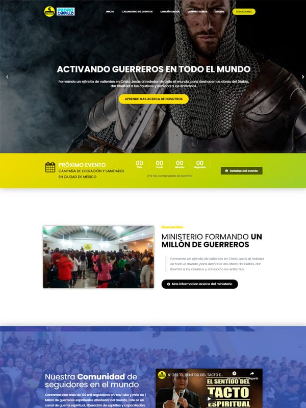 Un millón de Guerreros - Diseños de paginas web